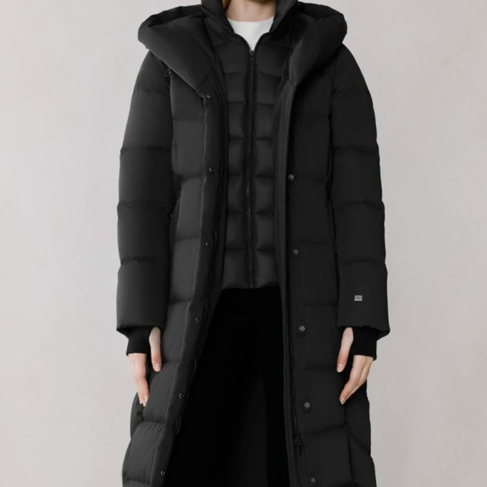 Soia & Kyo TALYSE-C Maxi Black Down Coat *New w/o Tags*